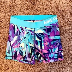 nike pro spandex shorts